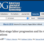 AJOG Highlights PeriGen Research on a New Labor Curve
